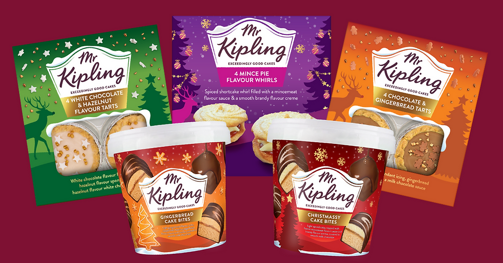 Mr Kipling extends Christmas range with four new products and revised pack format